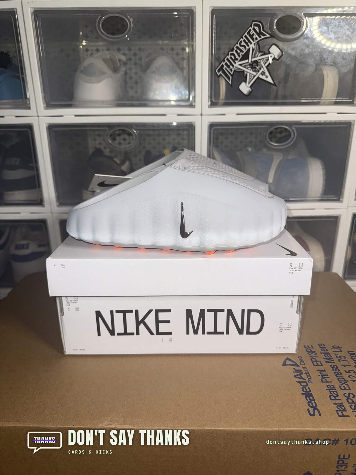 Nike Mind 001 Slide Light Smoke Grey women's, photo 2