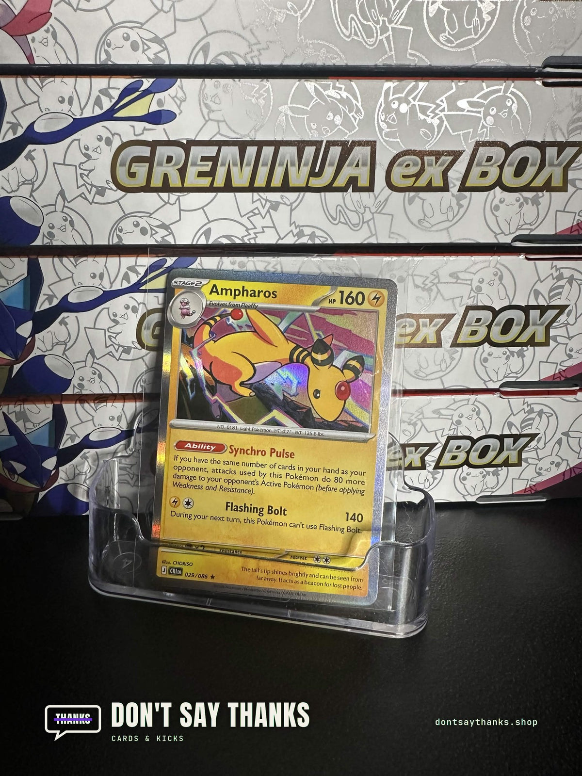 Ampharos 029/086 card, Chaos Rising