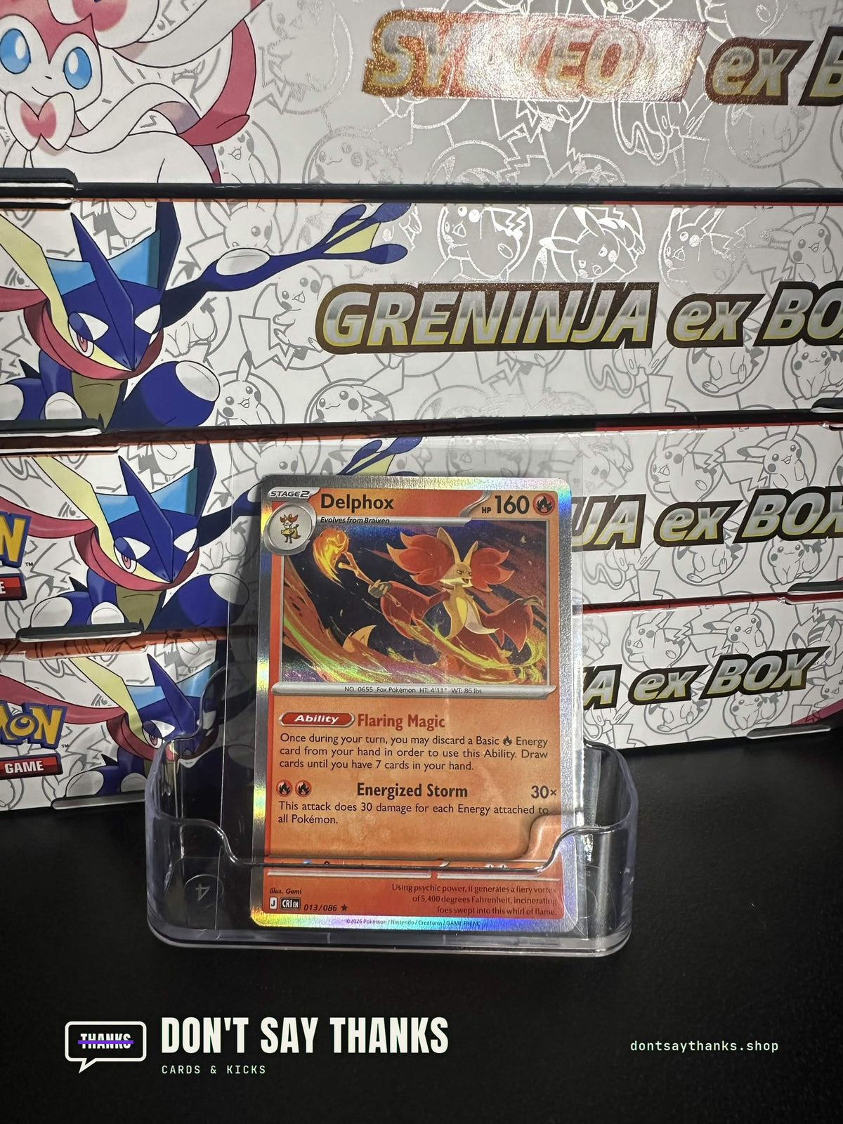 Delphox 013/086 card, Chaos Rising