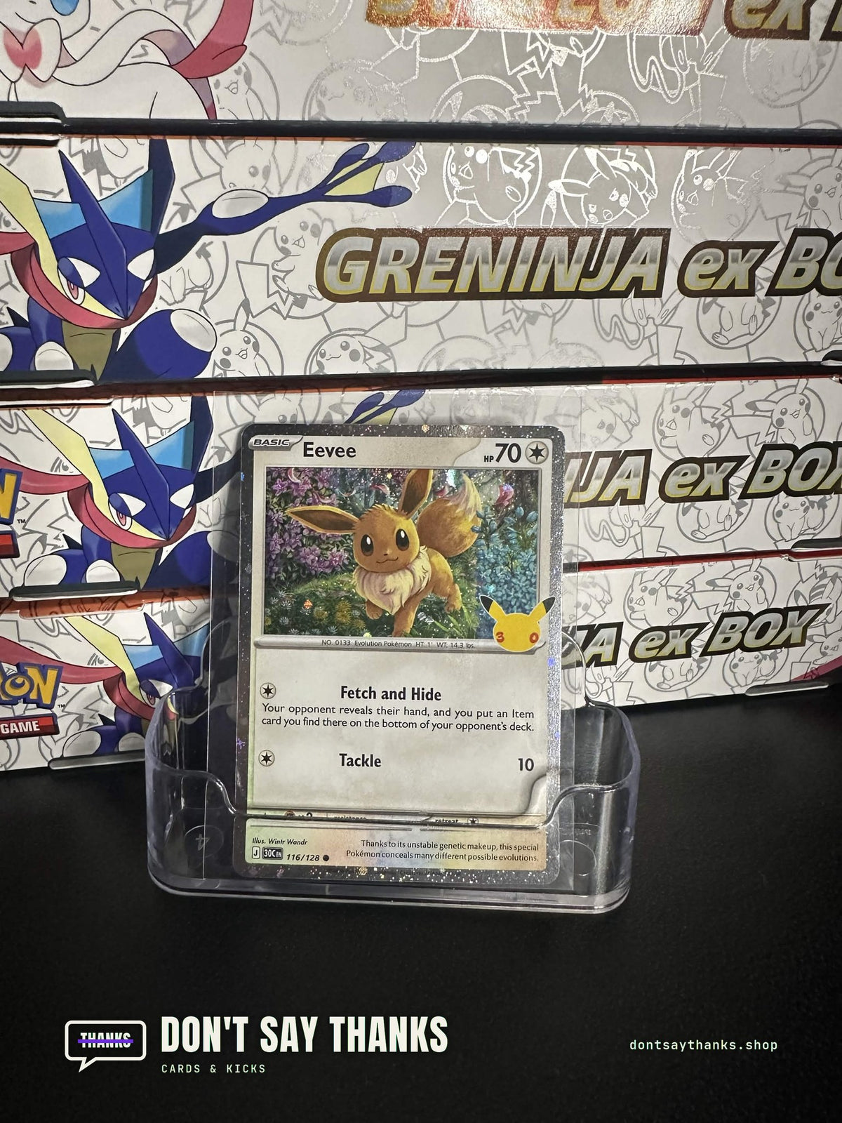 Eevee 116/128 card, 30th Celebration