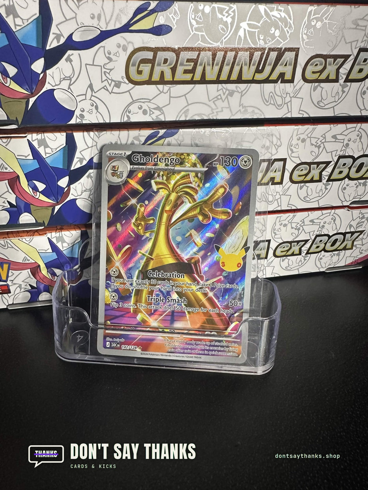 Gholdengo 142/128 Illustration Rare card, 30th Celebration